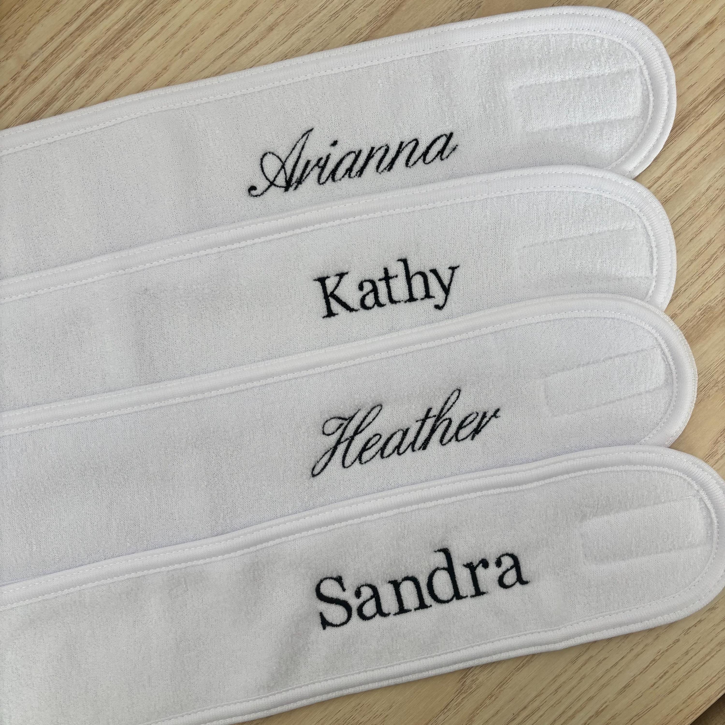 Embroidered spa headband