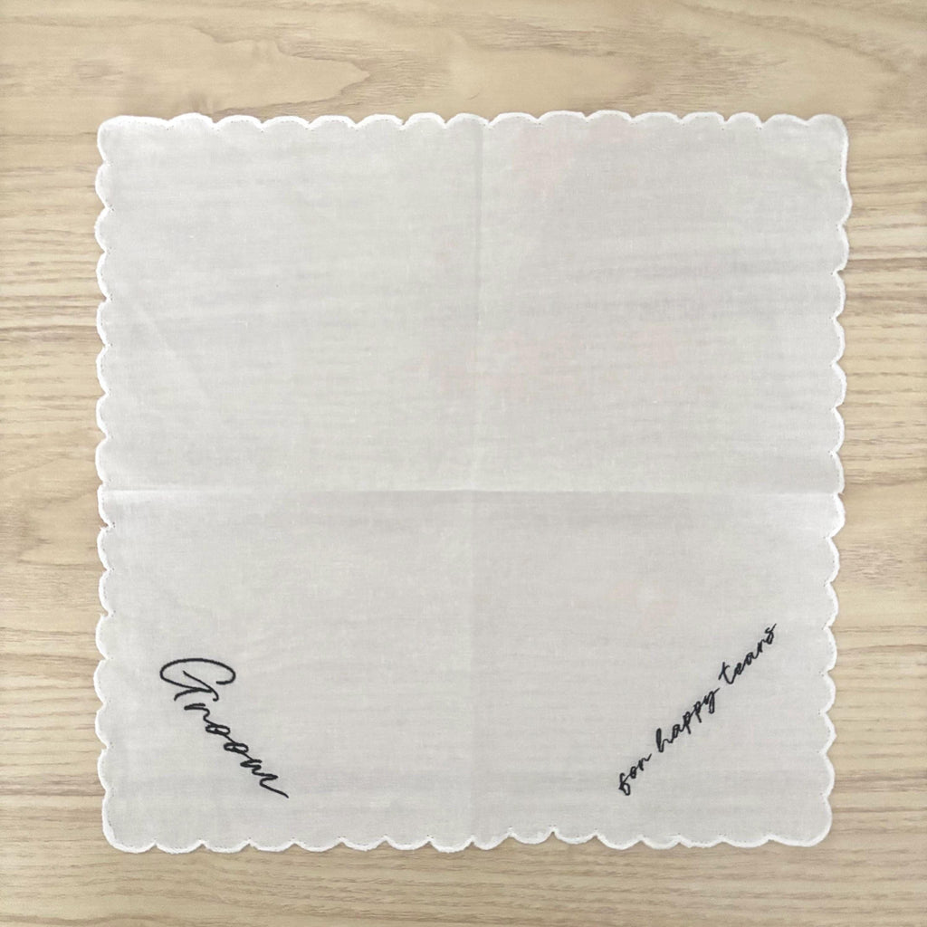 4 pack FOR HAPPY TEARS embroidered handkerchief