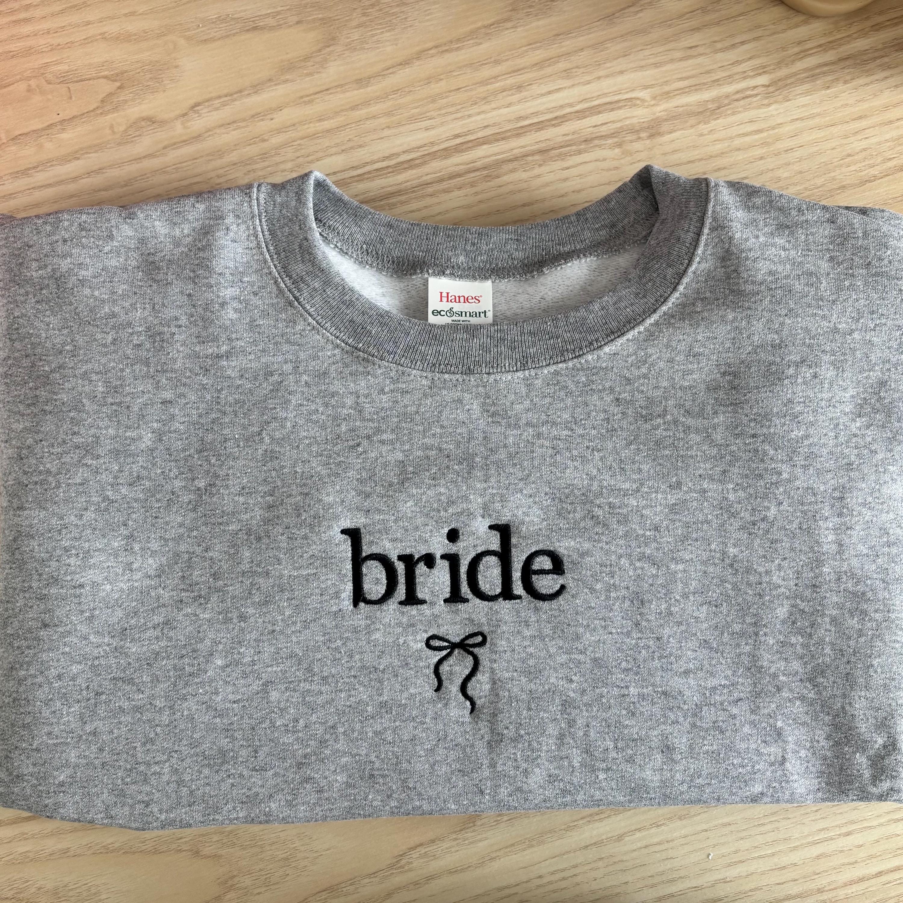 Bride embroidered fleece crewneck