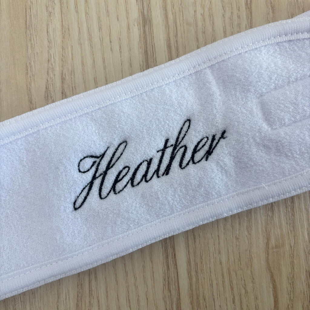 Embroidered spa headband