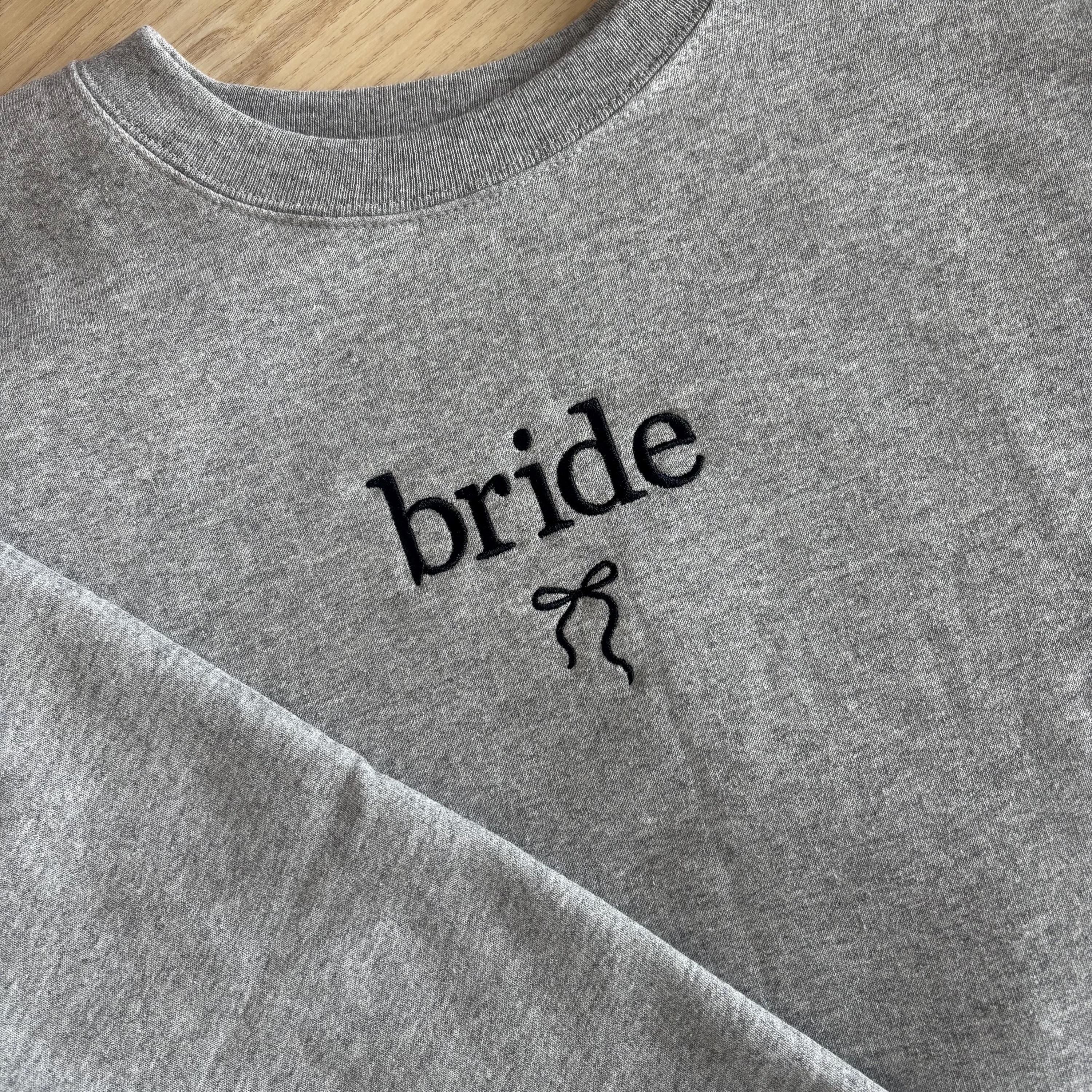 Bride embroidered fleece crewneck