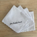 4 pack FOR HAPPY TEARS embroidered handkerchief