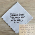 Embroidered handwriting handkerchief