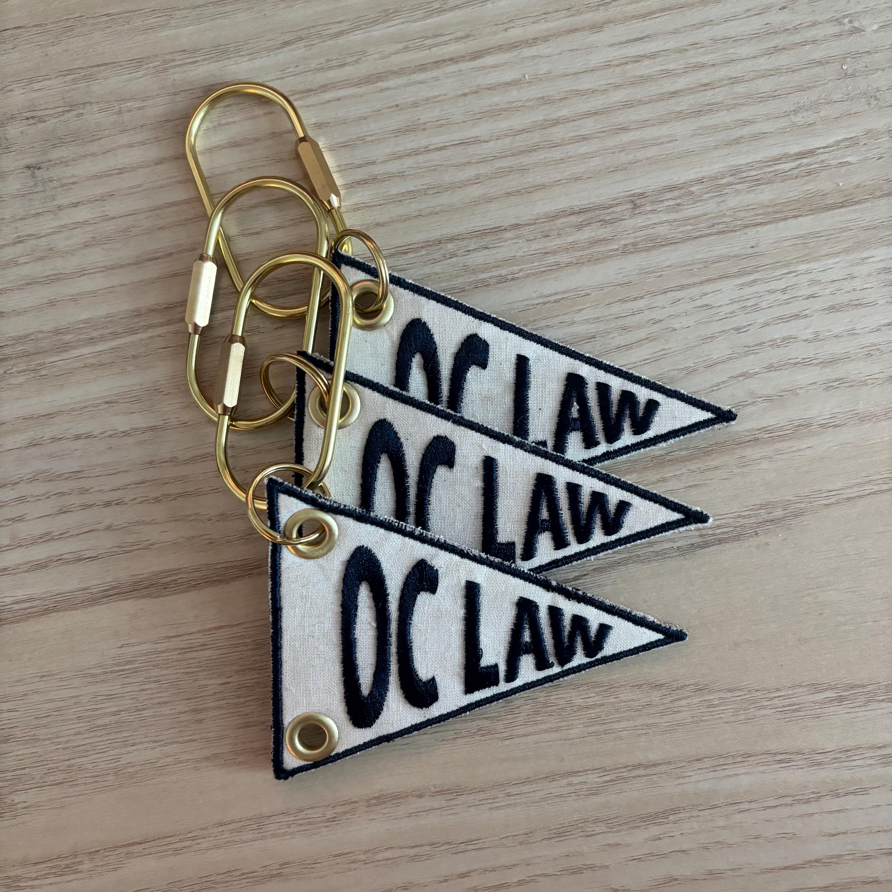 Embroidered pendant name bag tags